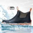 thumbnail image 5 of HISEA Men's Deck Boots, Rubber Waterproof Anti-Slip Ankle Rain Boots for Fishing, Navy, Size 10, 5 of 7