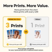 KODAK Mini Shot 3 Retro 4PASS 2-in-1 Instant Camera and Photo Printer (3x3 inches) + 38 Sheets Bundle, Yellow