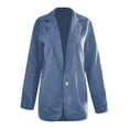 thumbnail image 3 of Casual Blazers for Women 2025 Corduroy Long Sleeve Notch Lapel Collar Open Front Business Casual Work Office Jacket, 3 of 6