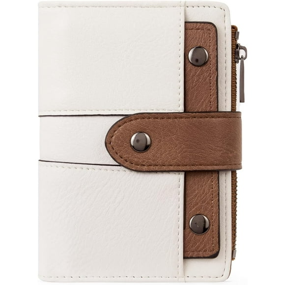 EcoNesxp Multifunctional Women's Small Wallet Leather Bi-Fold Multi-Card Slots Mini Card Holder Storage Bag Designer Women's Zipper Coin Purse with Removable ID Window Women's Small Wallet Leather Bi