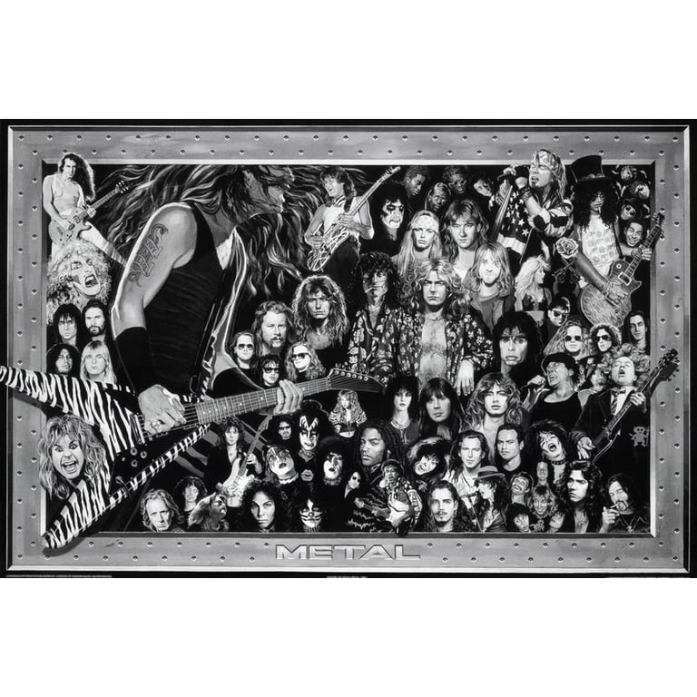 Metal Heavy Metal Collage Music Poster Print Poster 36x24 Sold by