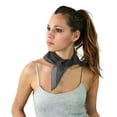 thumbnail image 2 of NYFASHION101 Women's Versatile Solid Sheer Chiffon Neckerchief Scarf - Gray, 2 of 3