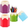thumbnail image 5 of Portalápices en forma de lápiz de 4 piezas, portalápices extraíble en forma de lápiz para estudiantes, jarrón colorido, portalápices, decoración de escritorio escolar, 5 of 5