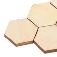 thumbnail image 3 of Pawsdot 100Pcs Light Brown Beech Wooden Hanging Ornaments Hexagonal Shapes for Wedding, 3 of 5