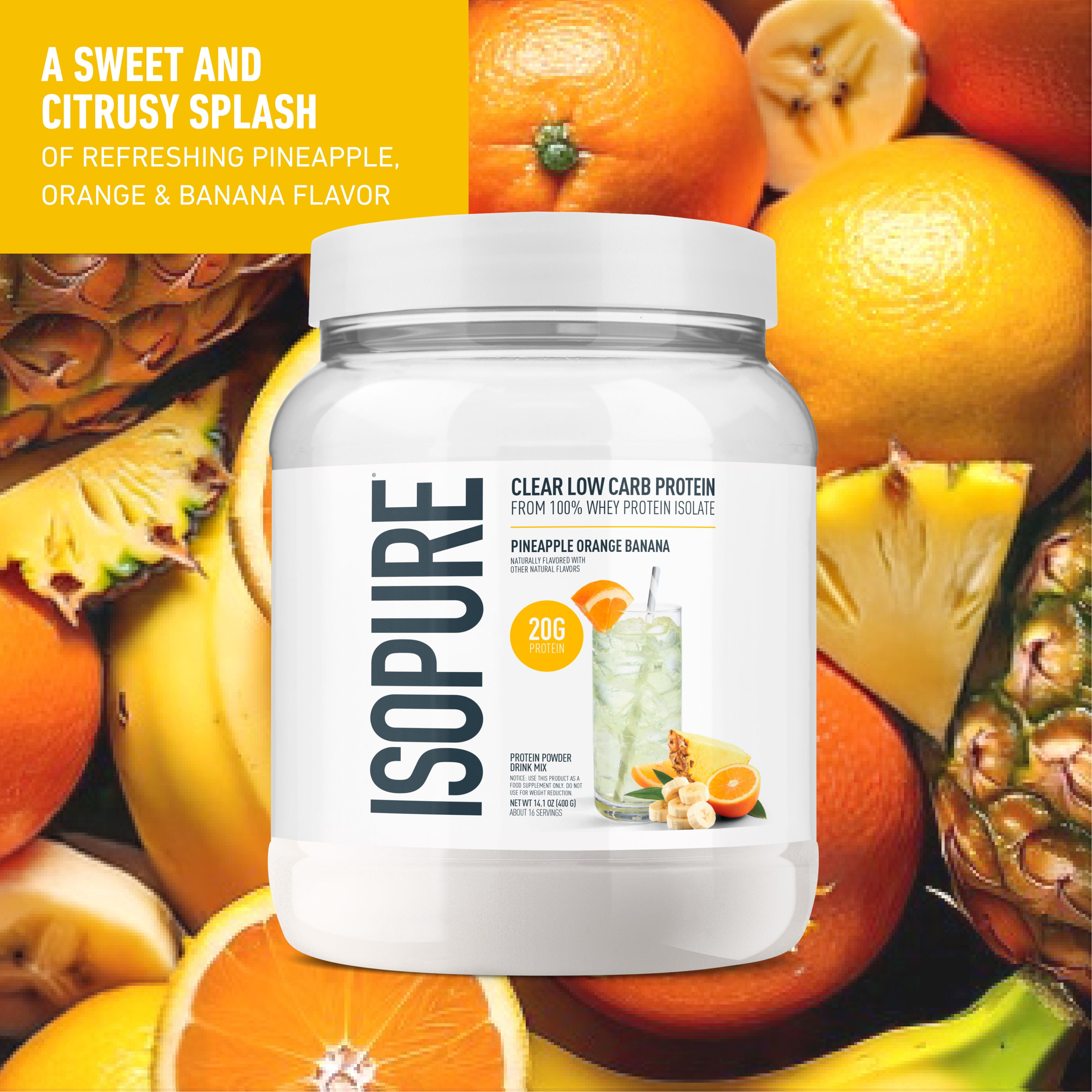 Isopure Infusions Whey Protein Powder, Pineapple Orange Banana