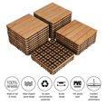 thumbnail image 4 of Yaheetech  27pcs 12"x12" Tiles for Patio Garden for  Indoor & Outdoor Natural Wood, 4 of 5