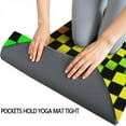 thumbnail image 3 of Rainbow Color Checkered Pattern Hot Yoga Mat Towel Non Slip for Hot Yoga - Quick-Drying Yoga Mat Cover with 4 Corner Pockets with Travel Bag - Hot Yoga Towel Non Slip 70"x26", 3 of 6
