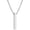 silver, variant on Pendant Necklace for Men, Silver Tone/Gold Plated/Black Mens Penddant Necklaces with 2.5 mm Box Chain, Stainless Steel Bar Chain, 18-28 Inches