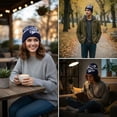 thumbnail image 3 of Jiibva Tree Frog Pattern Beanie Knitted Cap for Men & Women, Slouchy Skull Cap Embroidery Knitted Hat Cute Animal Cartoon Cap Outdoor Sports Warm Ski Hat, 3 of 7
