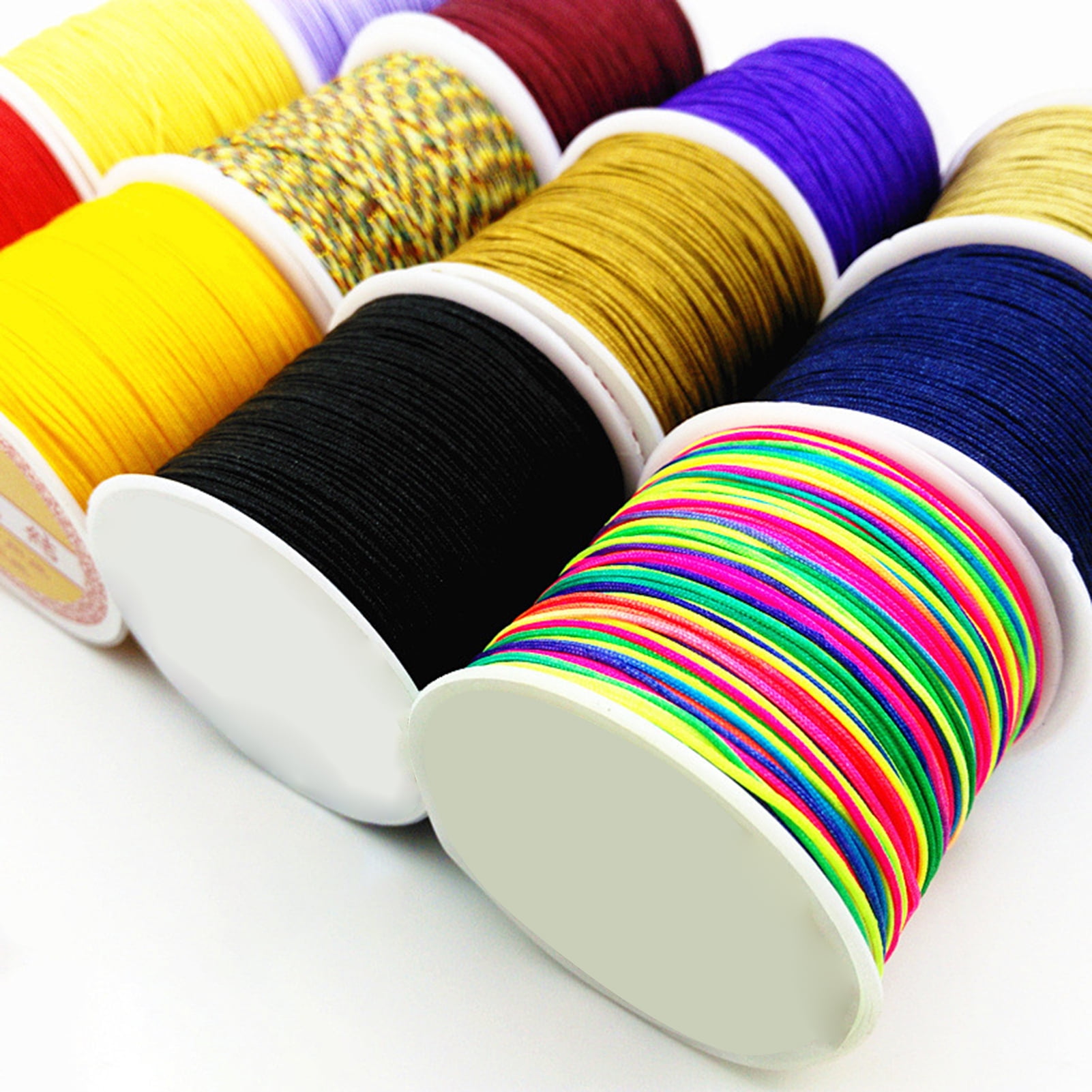 HomeLife Small Bucket Jade Thread Diy Handmade Jade Rope Woven Thread Bracelet Rope Tassel Wire Wholesale Jewelry Thread (0.8mm, 5000cm) 1 Roll