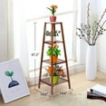 thumbnail image 4 of VIVOSUN 4-Tier Bamboo Plant Stand, Indoor Tall Stand Rack Corner Plant Shelf, Multiple Flower Pot Holder for Patio Garden, Living Room, Balcony, 4 of 6
