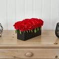 thumbnail image 5 of Nearly Natural Dozen Silk Roses in Rectangular Planter, 5 of 8
