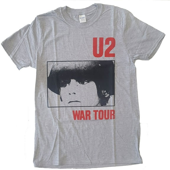 Men's U2 War Tour T-shirt Small Grey