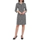 thumbnail image 2 of Vestido de tweed con cuello de solapa y botones para mujer de manga 3/4 L, 2 of 4