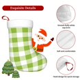 thumbnail image 5 of Naloa White Green Plaid Christmas Stockings Decorations, Xmas Ornaments, DIY Personalized Farmhouse Decor for Home Family Party Tree, 5 of 7