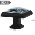 thumbnail image 3 of HemaKayy 3 Pack 1.45" Decorative Cabinet Knobs - Stylish ABS Glass Black Handles for Kitchen, Bedroom, & Home Furniture Decor - Durable & Elegant - Unique Marble Design, 3 of 7