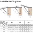 thumbnail image 4 of 2pcs Gas Struts Iron Pneumatic Arm For Kitchen Cabinet Door Lift With Screw Damper Piston, 4 of 5
