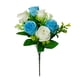 thumbnail image 1 of Ramo de rosas artificiales de 6 cabezas de seda sintética con hojas para ramo de novia, arreglos de bricolaje, decoración de mesa para bodas, fiestas, hogar y sala de estar., 1 of 7