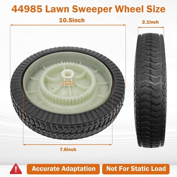 44985 Lawn Sweeper Wheel & Tire Complete Assembly Set Compatible with Lawn Sweepers Tractors MTD 19468S AF-44985 4636-018(2 Pcs)