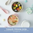 thumbnail image 4 of 4 Sets Baby Wheat Straw Bowls Break Resistant Baby Feeding Bowls with Spoon, 4 of 8