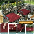 thumbnail image 5 of MEETWARM 10-Piece Outdoor High Patio Dining Set, Free-Rust Cast Aluminum Patio Bar Table and Chairs Set, Includes 8 Swivel Bar Stools & 64" Bar Height Dining Table W/ 35.4" Lazy Susan, Umbrella Hole, 5 of 7