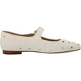 thumbnail image 6 of Sam Edelman Michaela Bright White Studs Mary Jane Ankle Strap Squared Toe Flats (Bright White, 6), 6 of 6