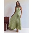 thumbnail image 4 of Women'S Maxi Summer Dresses Halter High Waist Corset Dresses for Women Casual Dress for Vacation Green L, 4 of 9