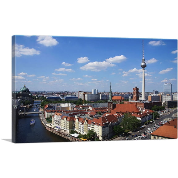 ARTCANVAS Berlin Germany Capital Canvas Art Print - Size: 40" x 26" (0.75" Deep)
