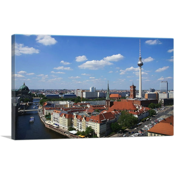 ARTCANVAS Berlin Germany Capital Canvas Art Print - Size: 40" x 26" (1.50" Deep)