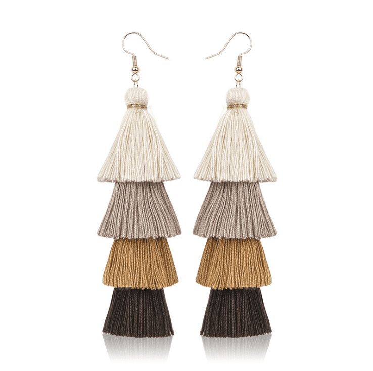 long tassel drop earrings