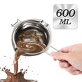 thumbnail image 1 of Olla para derretir chocolate - Caldera doble de 600 ml con mango resistente al calor Juego de ollas de doble caldera de acero inoxidable Las calderas dobles para estufa pueden derretir chocolate, mant, 1 of 5