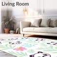 thumbnail image 2 of ODIKA 4x6 Machine Washable Non-Slip Area Rug, Charming Animal Cartoon Composition Featuring Smiling Forest Creatures High Traffic Rug, White, 729203, 2 of 7