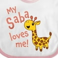 thumbnail image 4 of Inktastic My Saba Loves Me Cute Giraffe Boys or Girls Baby Bib, 4 of 4