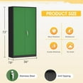 thumbnail image 4 of SOLAURA 72" Metal Garage Storage Cabinet with Locking Doors and Adjustable Shelves for Home, Office(Black Green), 4 of 8