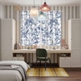 thumbnail image 5 of Blue Botanical Kitchen Curtains 63 Inch Length, Vintage Botanical Birds Grommet Top Bedroom Living Room Curtains, Light Filtering Cafe Curtain Drapes 2 Panels Set 84''x63'', 5 of 9