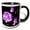 Black/White, variant on 3drose, Lavender Brown Rose, 11oz Mug
