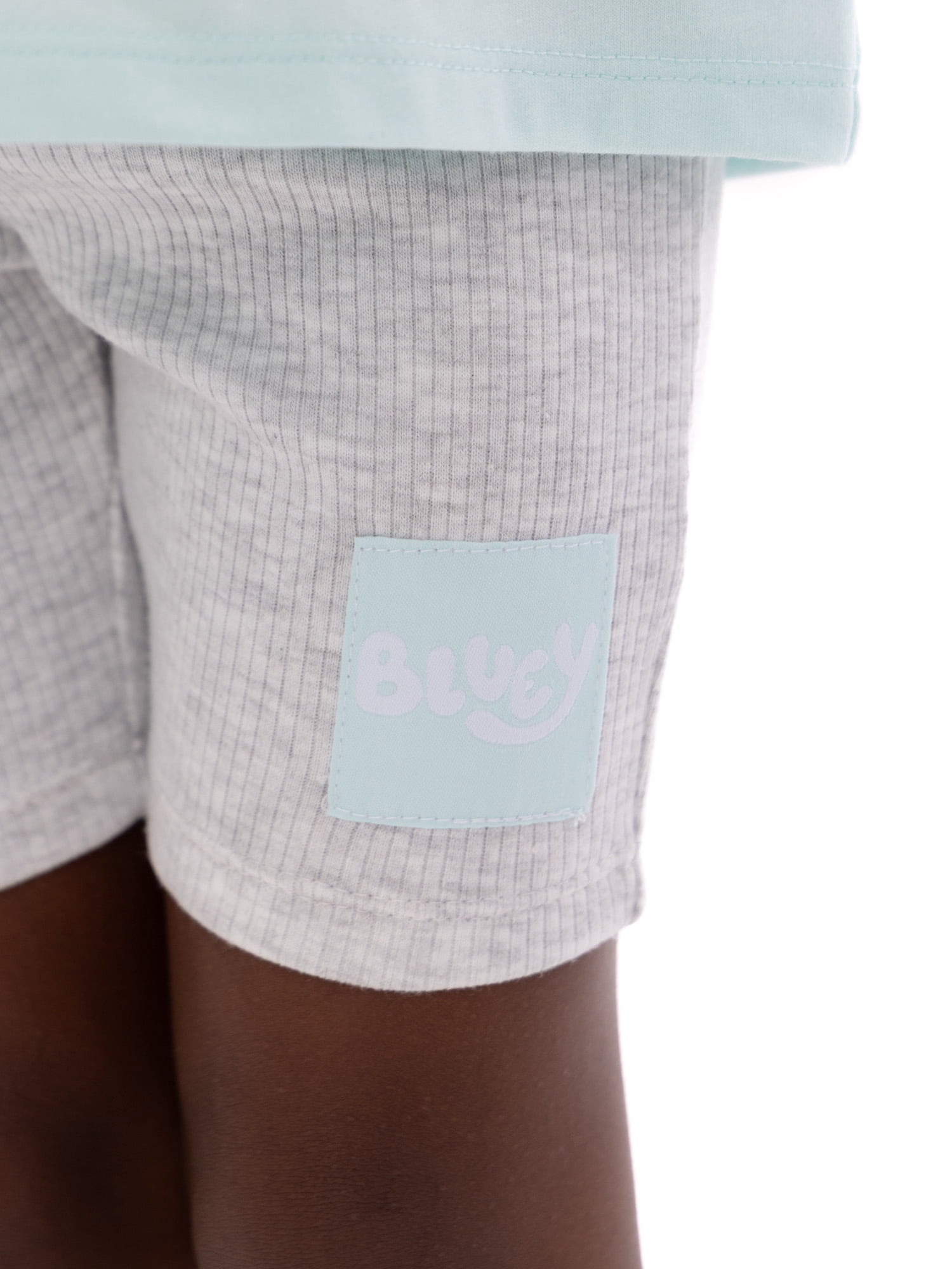 Bluey Toddler Girls Graphic Tee and Bike Shorts Set, 2-Piece, Sizes 12M-5T