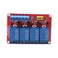 thumbnail image 2 of 4 Channel Relay Module, Optocoupler Isolation High Low Trigger Optocoupler Relay Module Board with Fault tolerant, Convenient Terminal Indicator Lights, 2 of 7