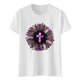 thumbnail image 3 of Gibobby Playera de Manga Corta con Cuello Redondo Camiseta con gráfico girasol para mujer, camiseta manga corta con gráfico verano, camiseta informal(Morado,G), 3 of 5