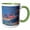 Green/White, variant on 3drose, Image of Van Gogh Style Painting of Downtown Buildings and Trees, 11oz Magic Transforming Mug