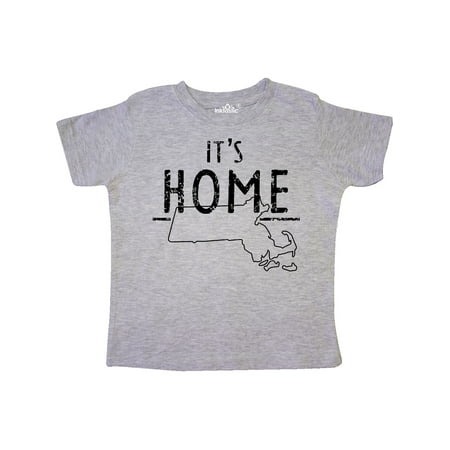 

Inktastic It s Home- State of Massachusetts Outline Distressed Text Gift Toddler Boy or Toddler Girl T-Shirt
