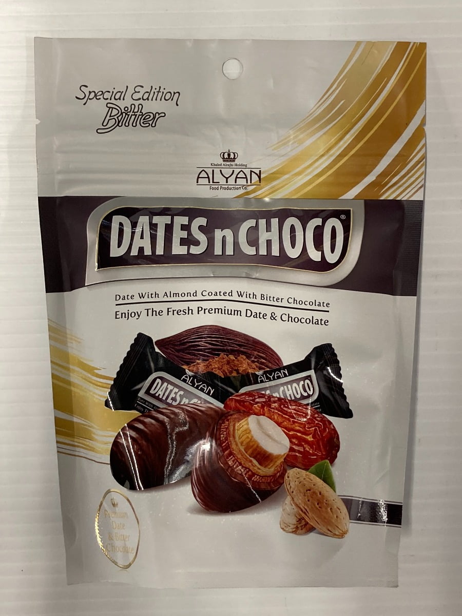 Alyan Dates N Choco Dates with Almond Coated with Dark Chocolate 3.17