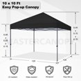 thumbnail image 2 of MASTERCANOPY 10' x 10' Easy Pop-up Canopy Tent Outdoor Instant Shelter, Black, 2 of 8