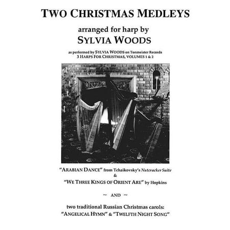 Two Christmas Medleys: Arranged for Harp (Paperback) by Sylvia Woods