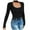 Black-04, variant on STETMN Women's Long Sleeve Tops Choker Neck Cutout Front Sexy Blouse Fall Slim Fit Stripe Tee Shirts