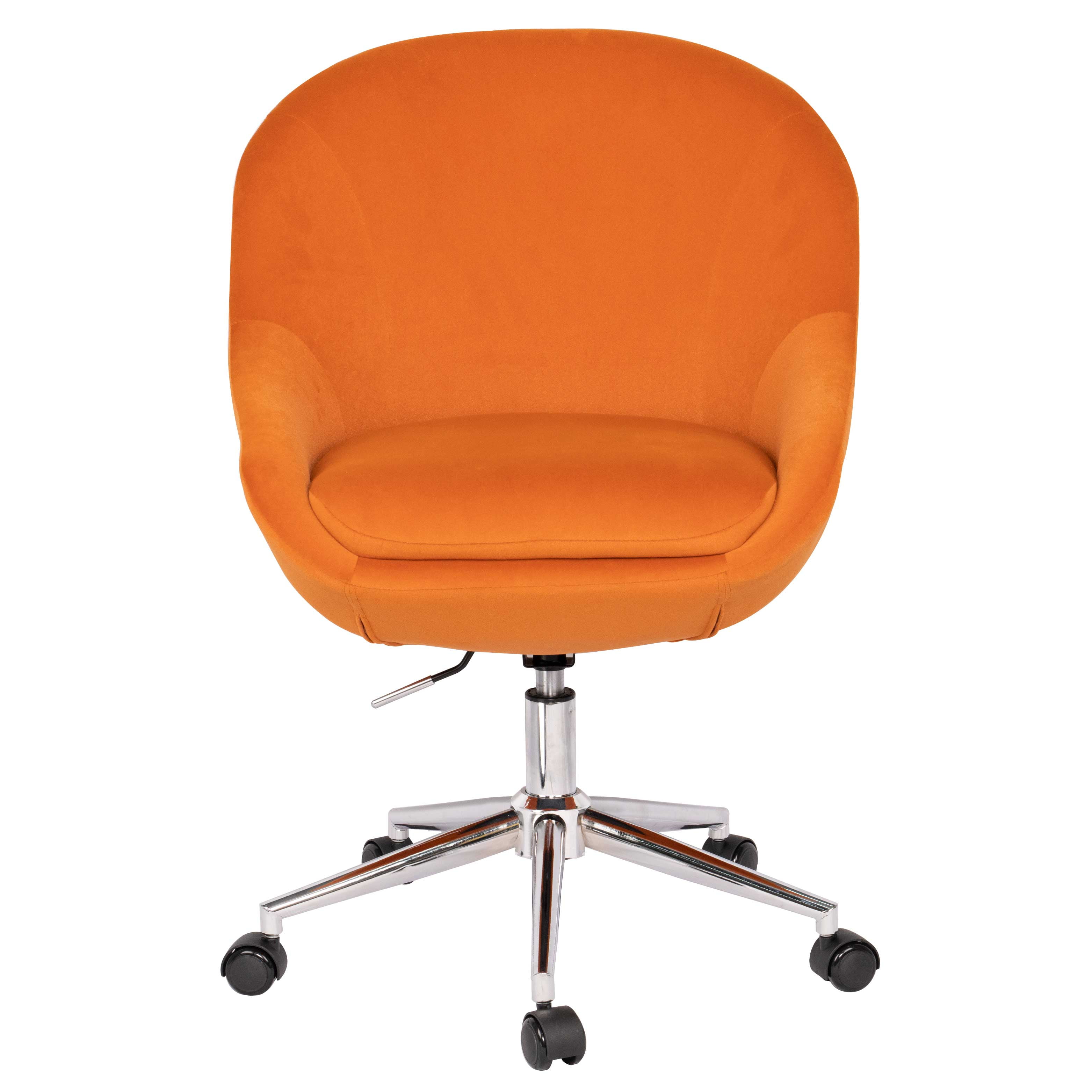 Velvet Home Office Chair, Modern Velvet Upholstered Swivel Shell Chair