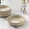 thumbnail image 2 of AmorArc 8.75'' Large Ceramic Pasta Bowls, 38oz Stoneware Pasta Serving Bowls Set of 4 for Kitchen, Wide Bowls for Fruit,Pasta,Salad,Oatmeal,Meal, Microwave Safe, Reactive Glaze-Cappuccino, 2 of 7