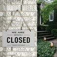 thumbnail image 3 of Open Closed Sign Business Sign Reversible Plaque for Window Store Restaurant White, 3 of 8