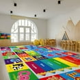 thumbnail image 3 of Kids Play Rug for Playroom, Kids Play Mat ABC Educational Area Rug, Toddler Baby Playroom Mat, Alphabet Animal Soft Non-Slip Kids Rug Carpet for Boy Girl Bedroom,110X78.7 INCH Blue, 3 of 7