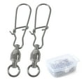 thumbnail image 1 of Tignapoo 25pcs Fishing Swivel Clips - Size 6# - Durable Copper & Stainless Steel Construction for Anglers, 1 of 7